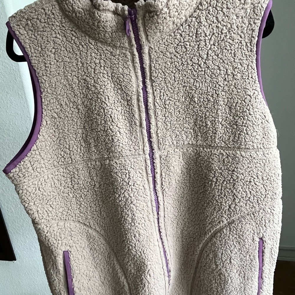 Brown/Mauve Fleece Life is Good Vest